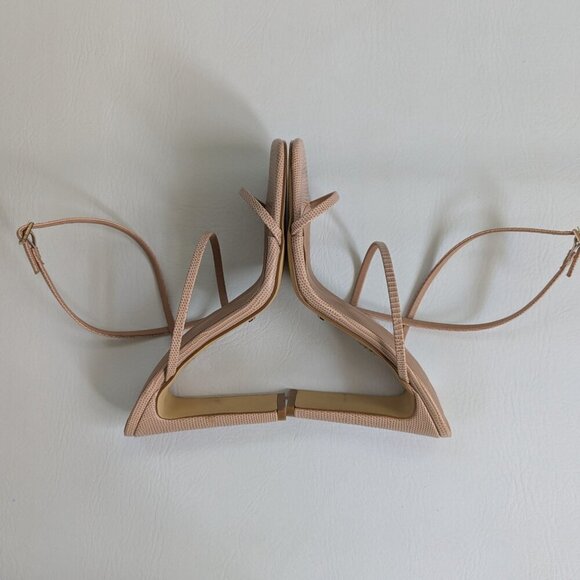 NEW Billini Yoana Faux Snakeskin Strappy Sandals Size 7 Nude - Picture 10 of 11